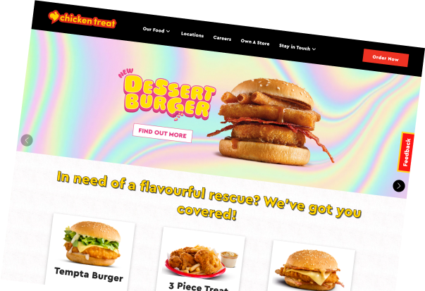 Chicken Treat's consumer website