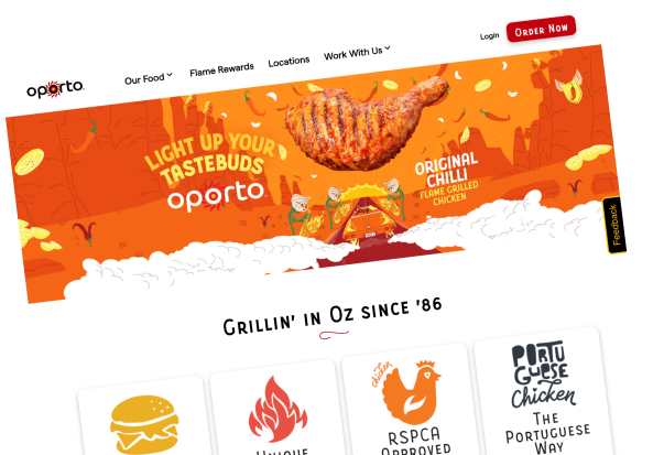 Oporto's consumer website